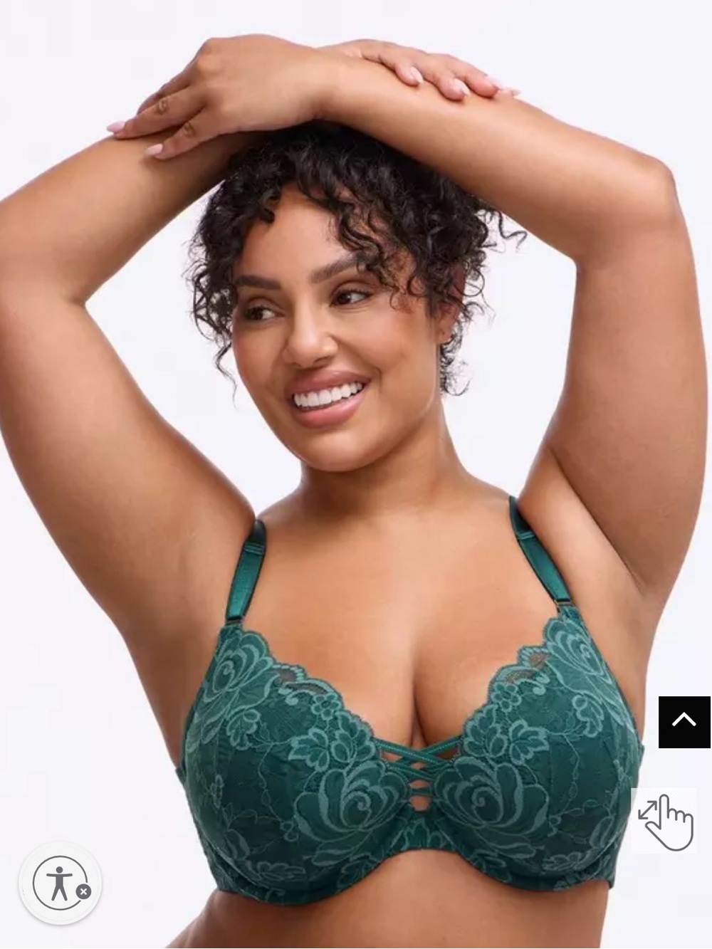 torrid Emerald Green Floral Lace T-Shirt Bra